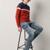 Jungen Pullover Fantasiestrick Orange - Koroshi