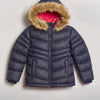 Mädchen Steppjacke mit Kapuze Navy - Koroshi