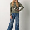 Kids' Girls' Wide Leg Denim Trousers - Koroshi Medium Blue
