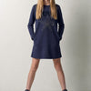 Vestit de nena de felpa amb brodat blau marí – Koroshi