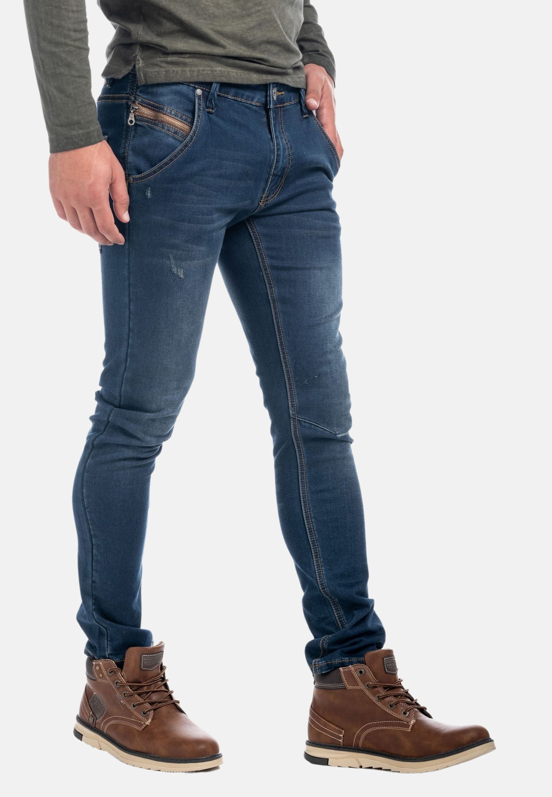 Denim azul oscuro slim 2