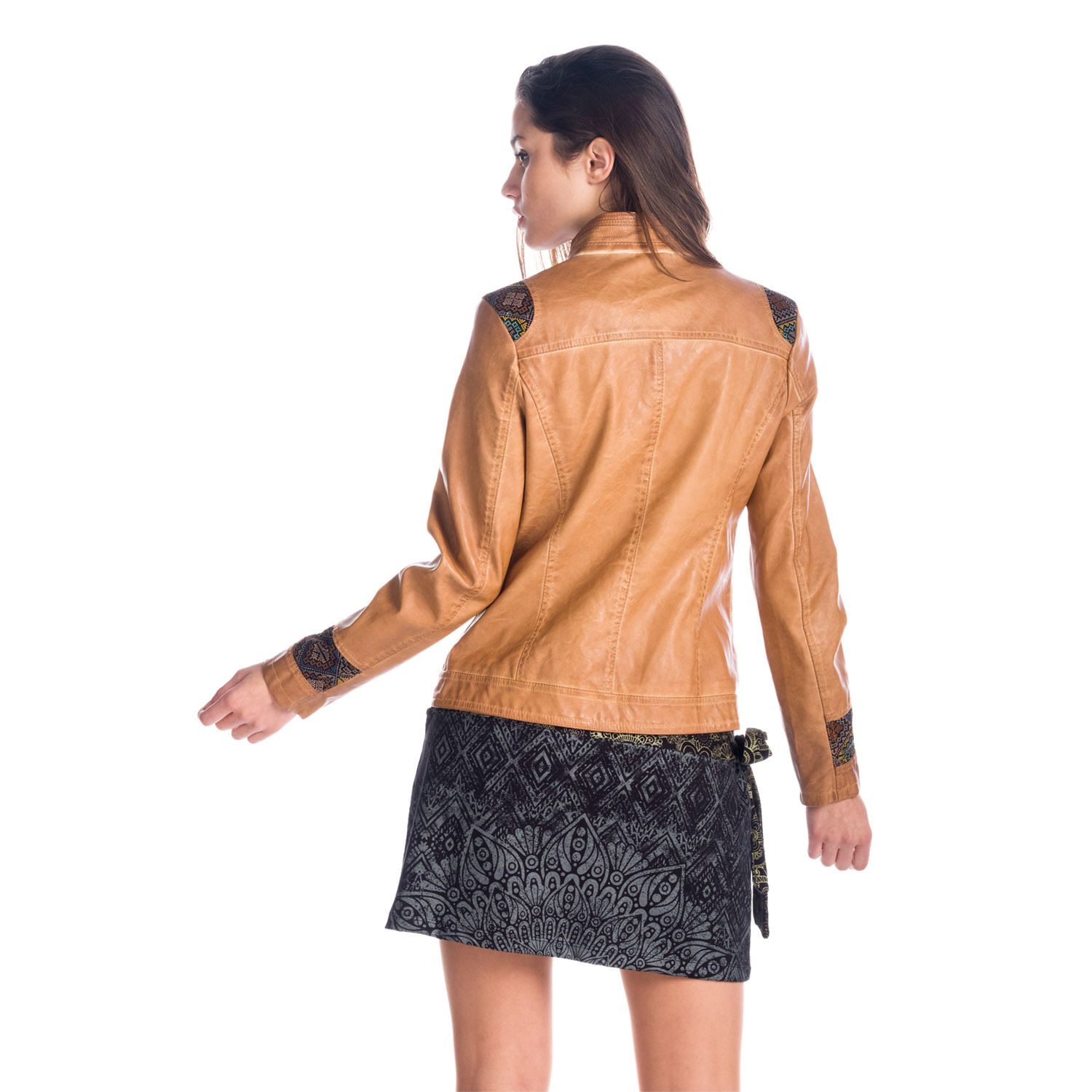 Chaqueta efecto piel refuerzos para Mujer 3