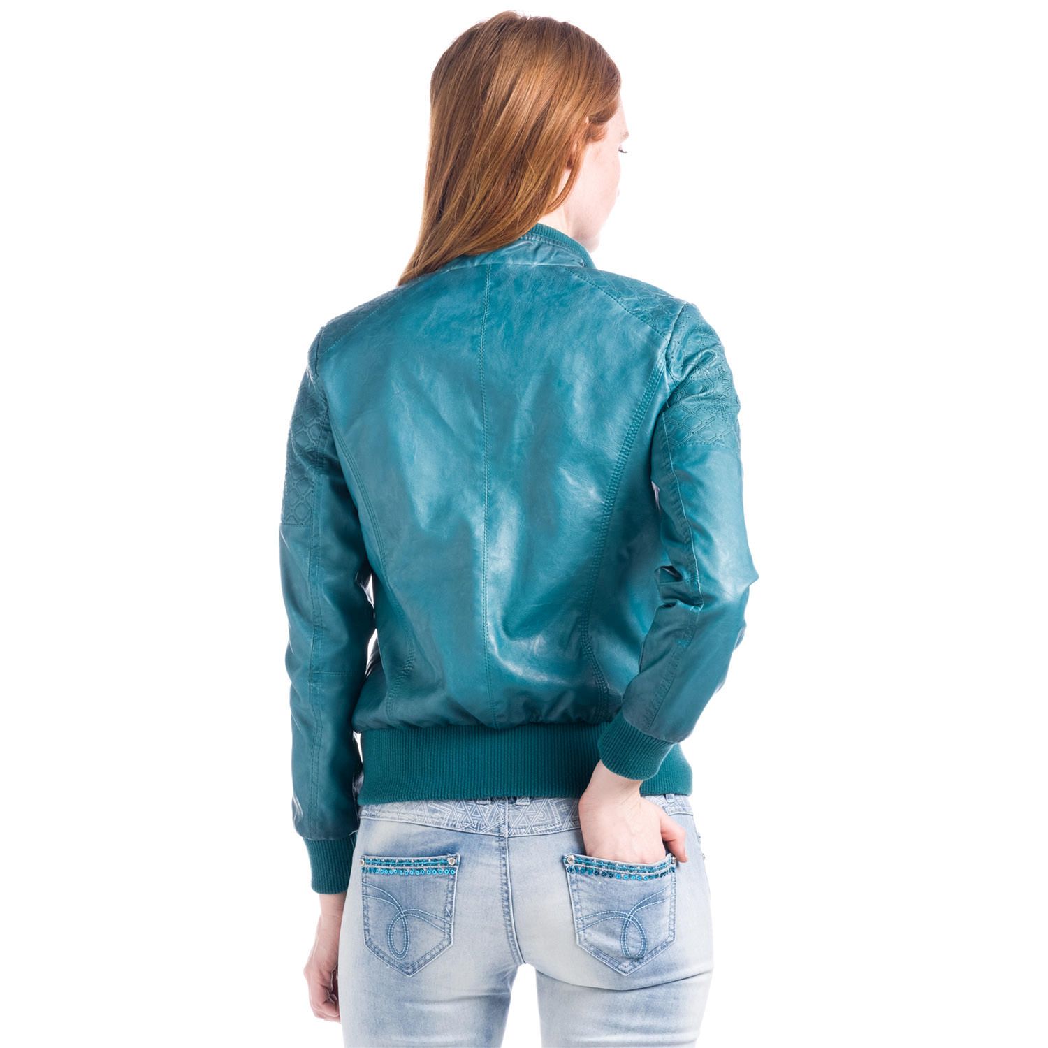 Chaqueta efecto piel refuerzos 3