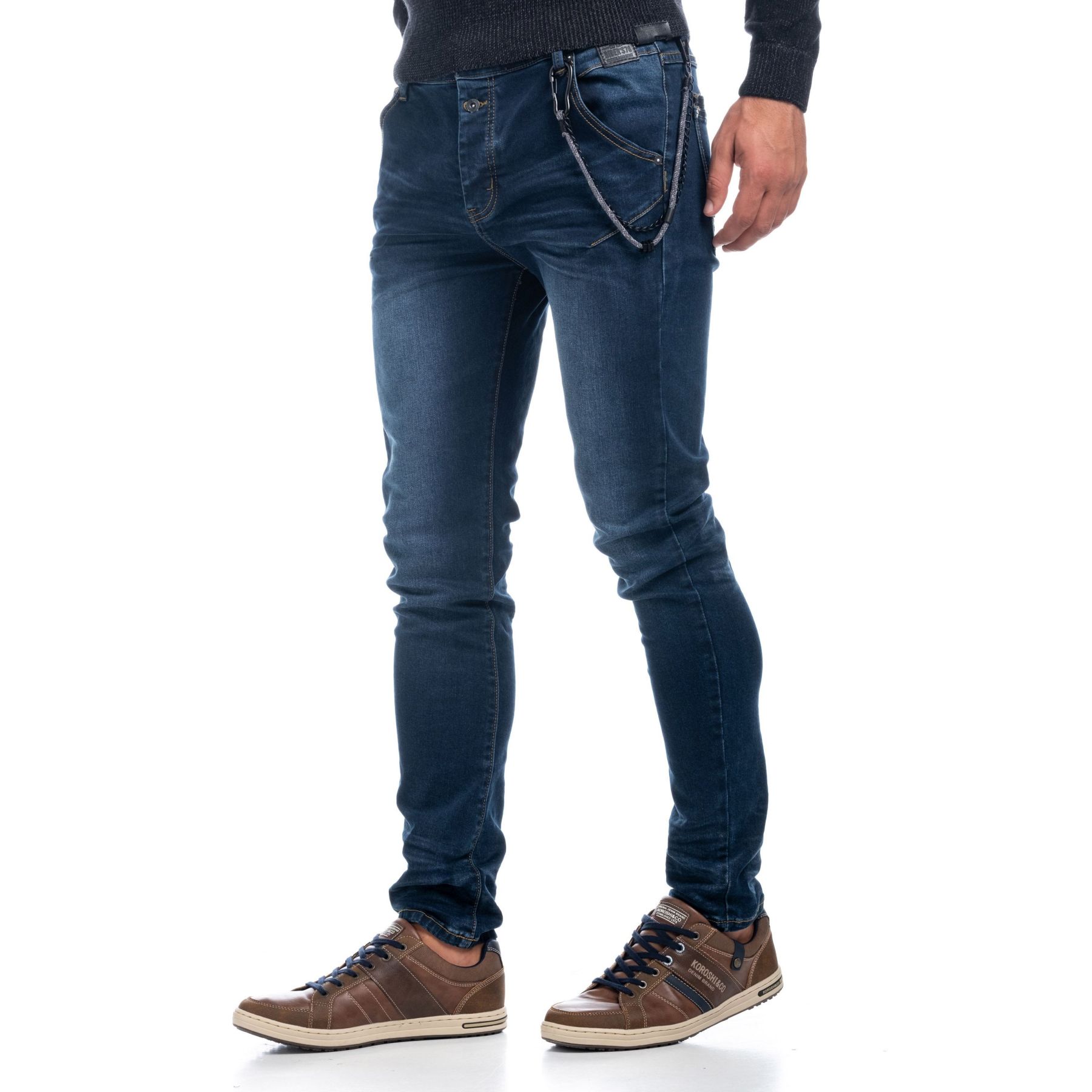 Denim slim con cordon decorativo 1