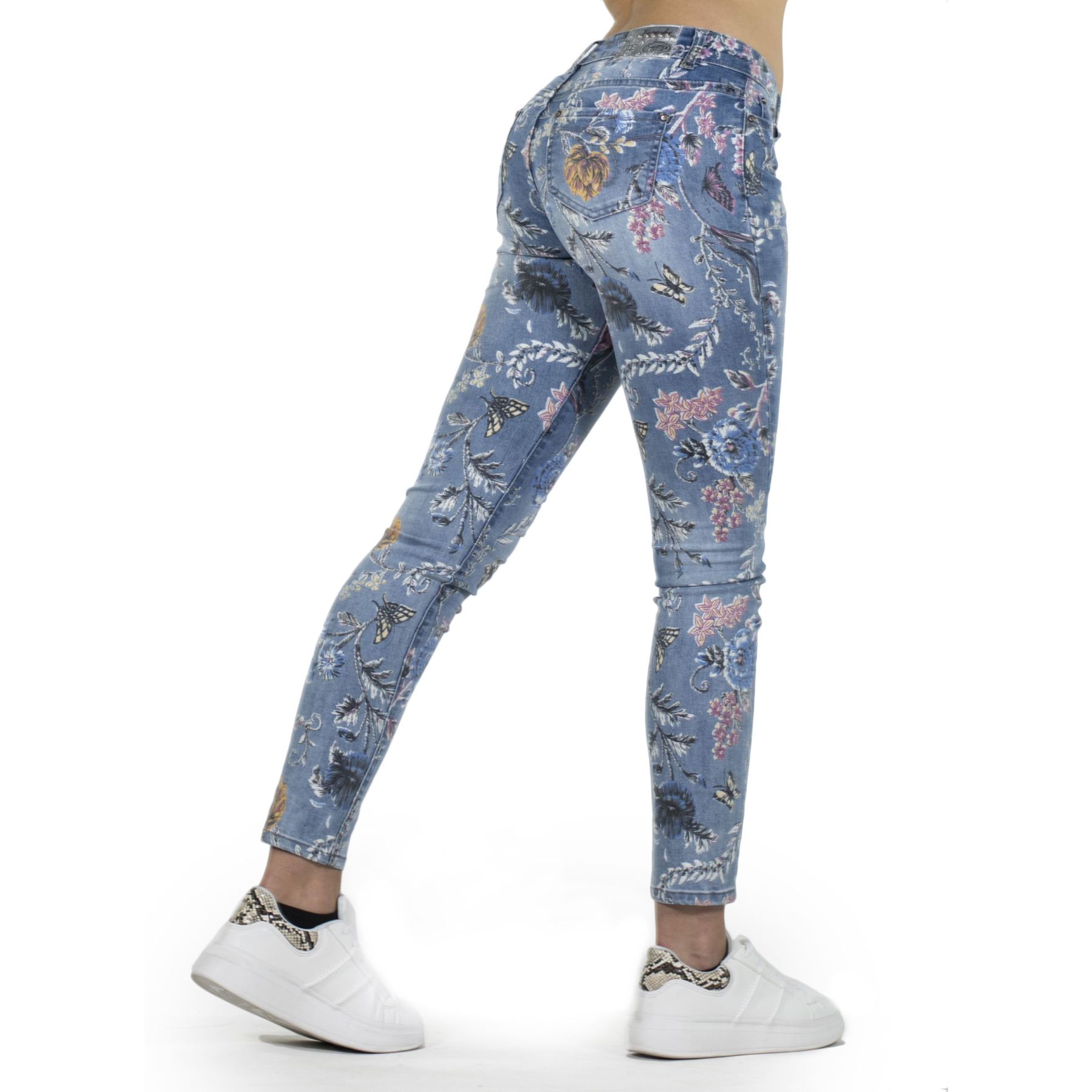 Pantalon largo estampado floral 2