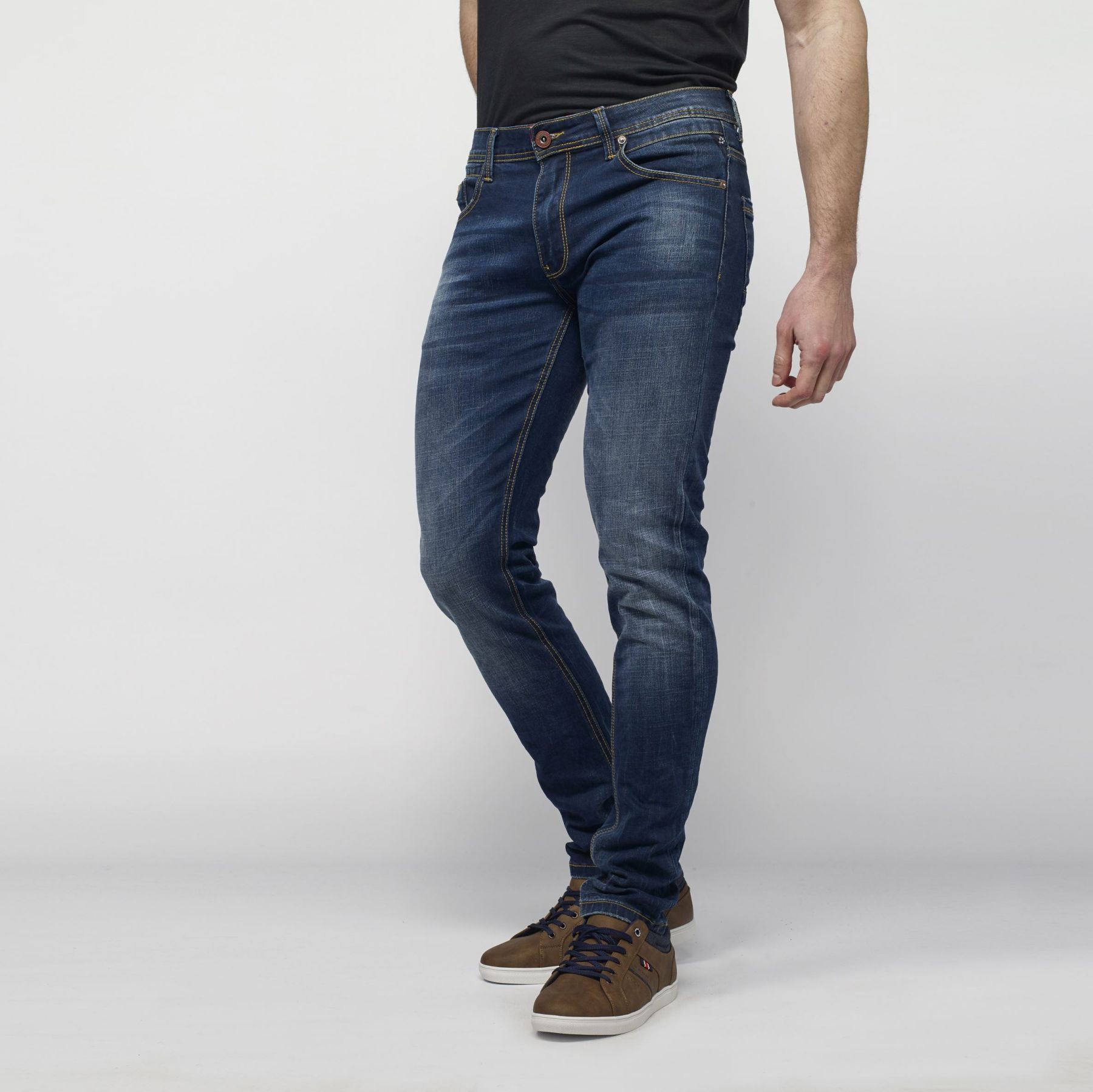 Pantalón largo straigth regular fit denim 1