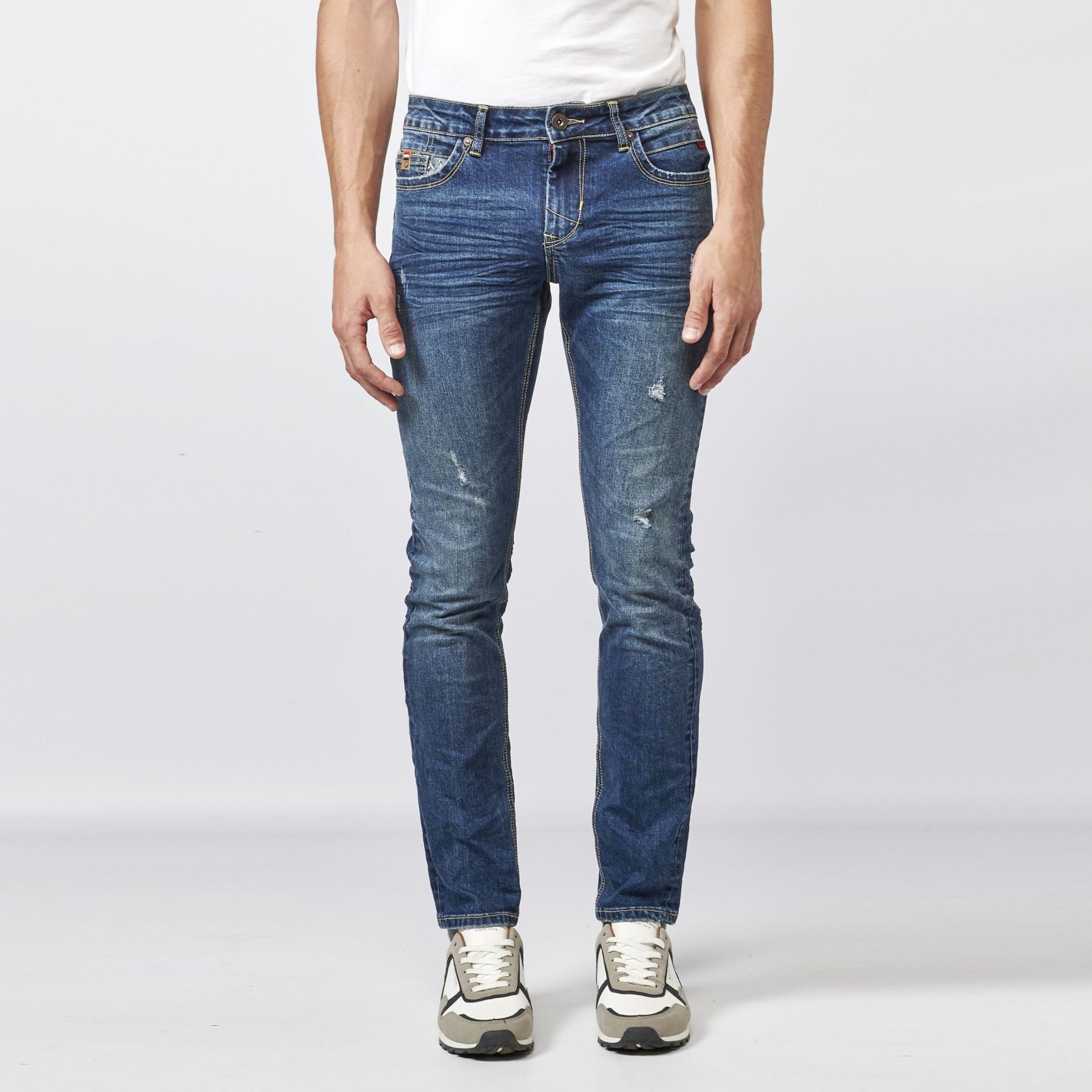 Pantalón largo stretch regular fit denim 1