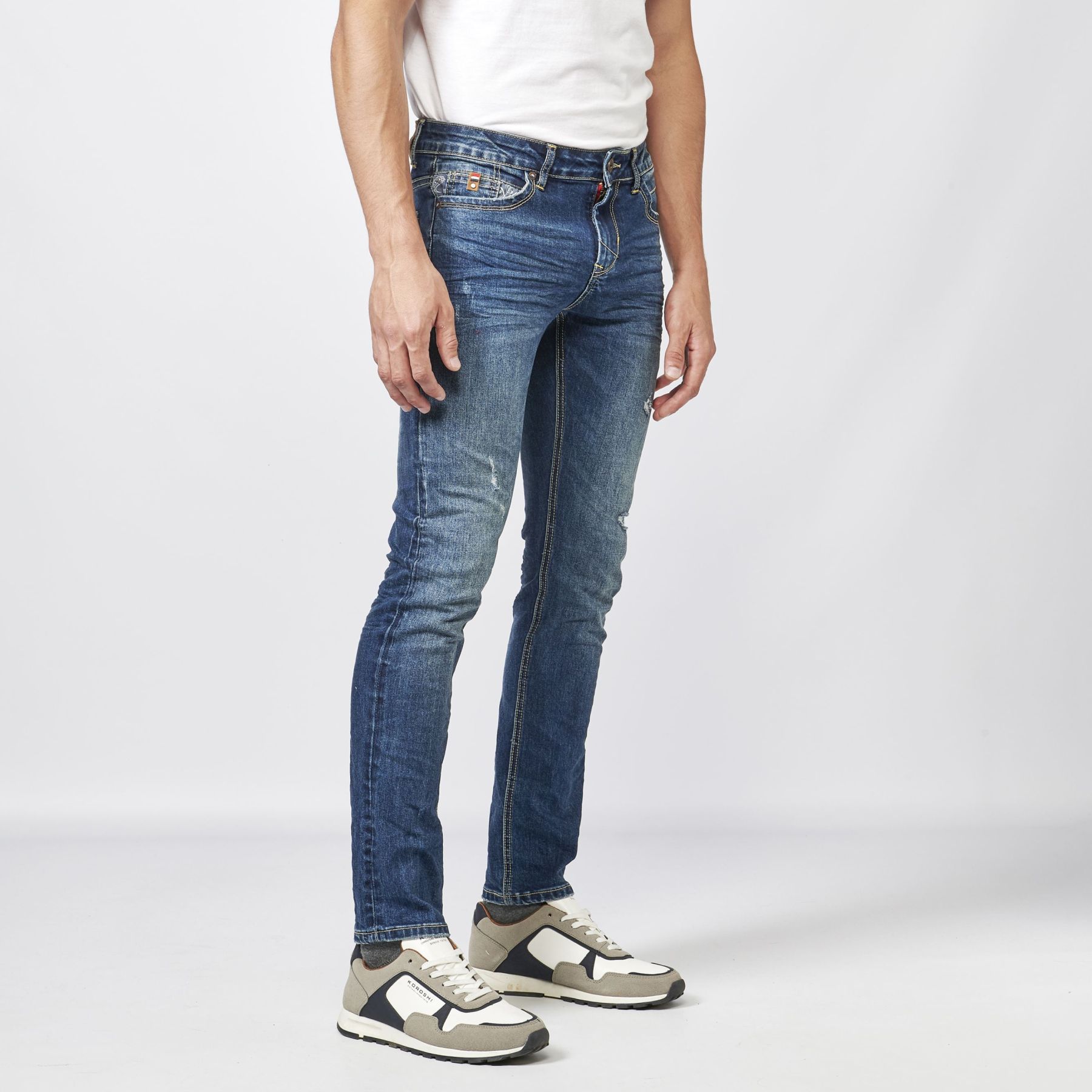 Pantalón largo stretch regular fit denim 2