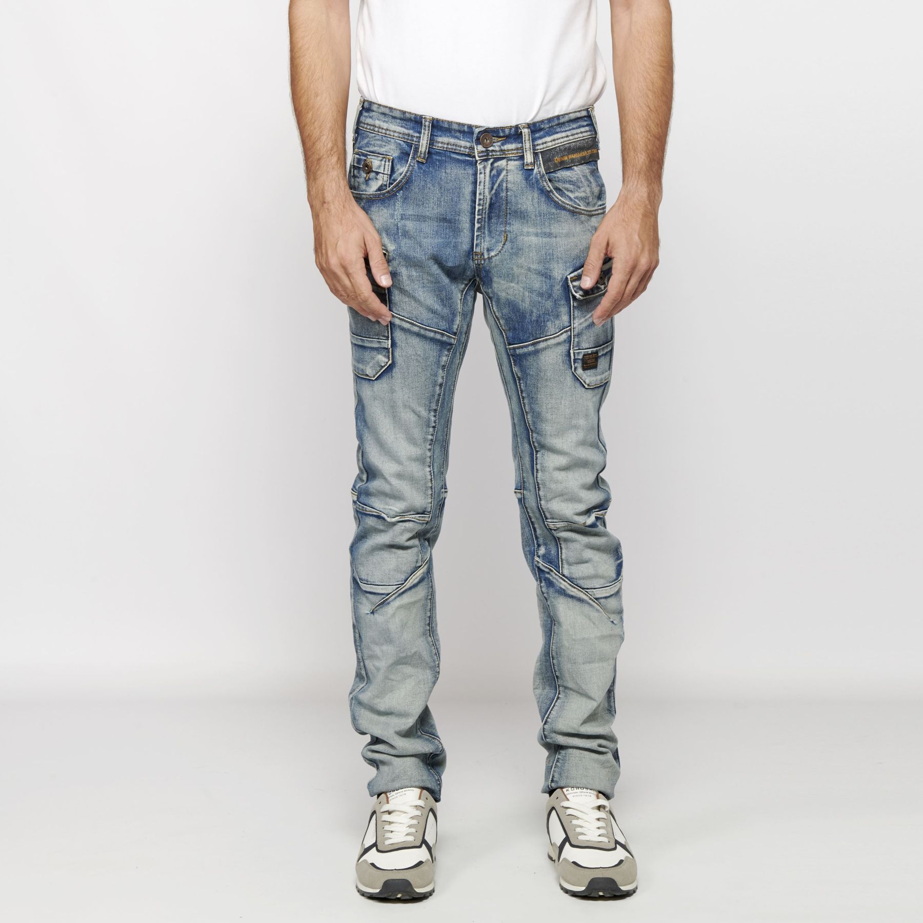 Pantalón largo stretch regular fit denim 1