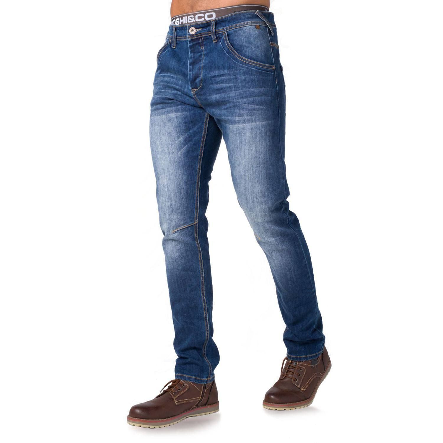 Pant denim stretch slim azul desgastado 2