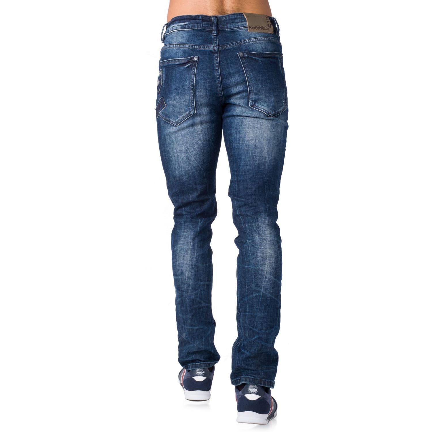 Pant denim regular stretch parches 1