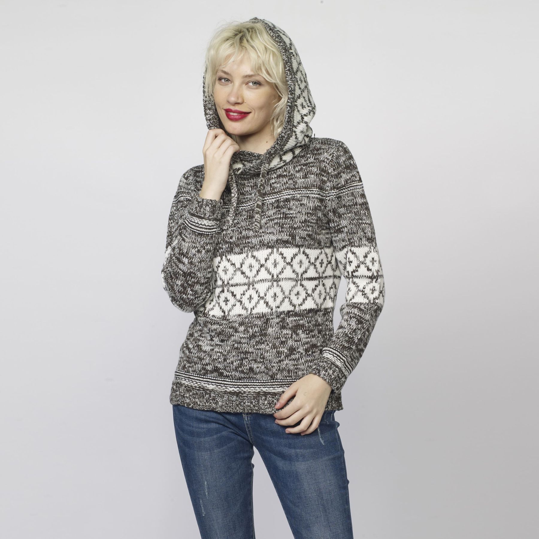 Pull en jacquard imprimÉ gÉomÉtrique 4