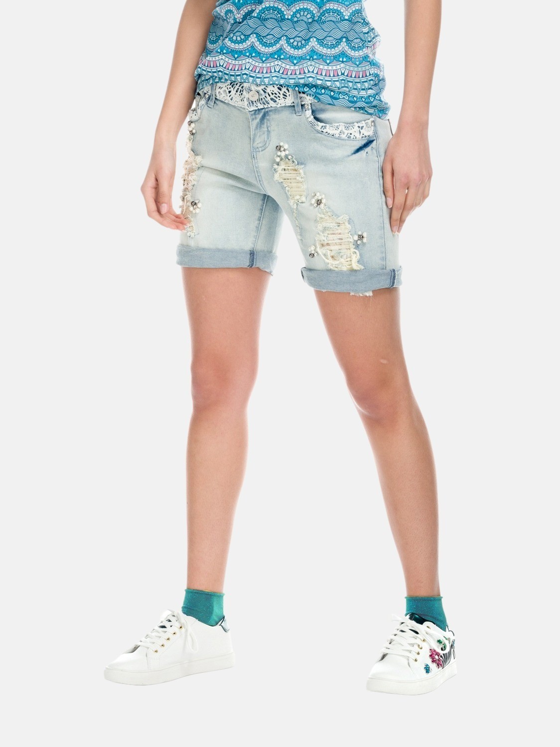 Pantalón corto Short de Mujer color Azul para Mujer 1