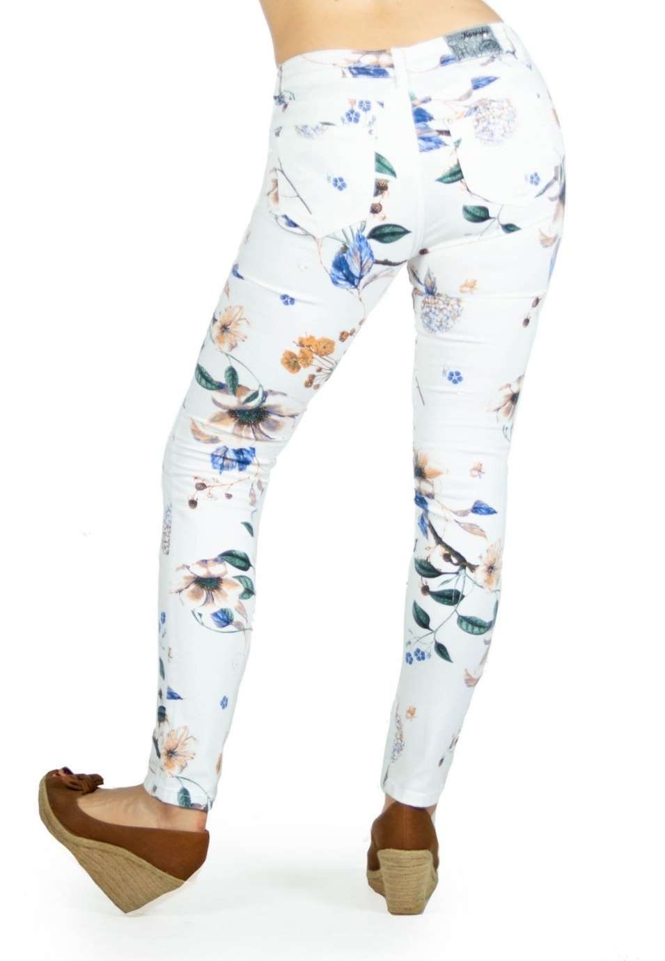 Pantalon largo estampado floral 1