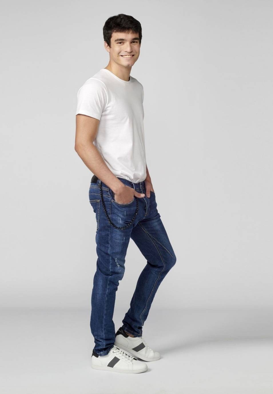 Pantalon largo low rise fit denim 3