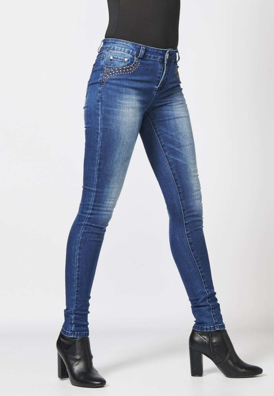 Pantalón slim elástico mujer 2