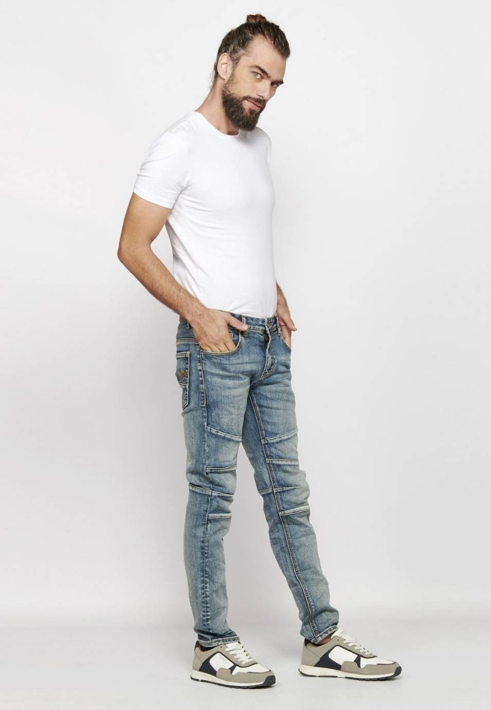 Pantalón largo slim fit denim 1