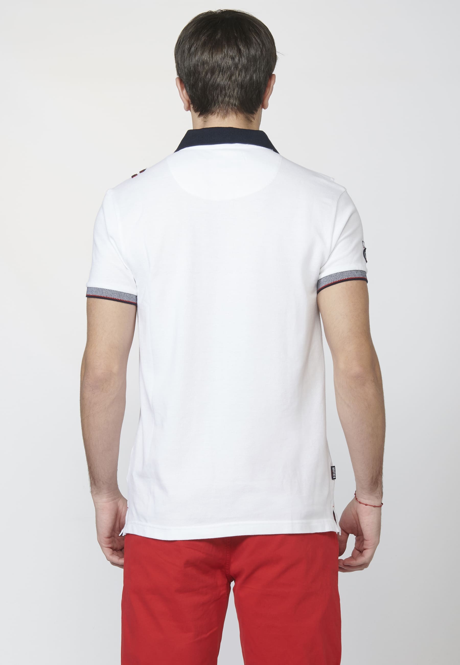 POLO MANGA CORTA PIQUÉ con Aberturas Laterales, Cuello Camisero 100% Algodón Para Hombre 1