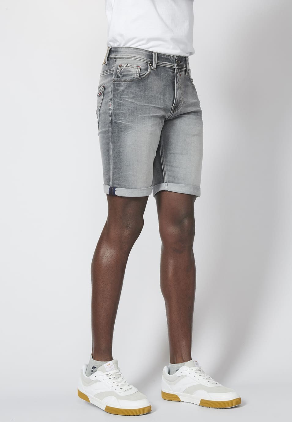 Jeansshorts aus Strick in Regular Fit 3