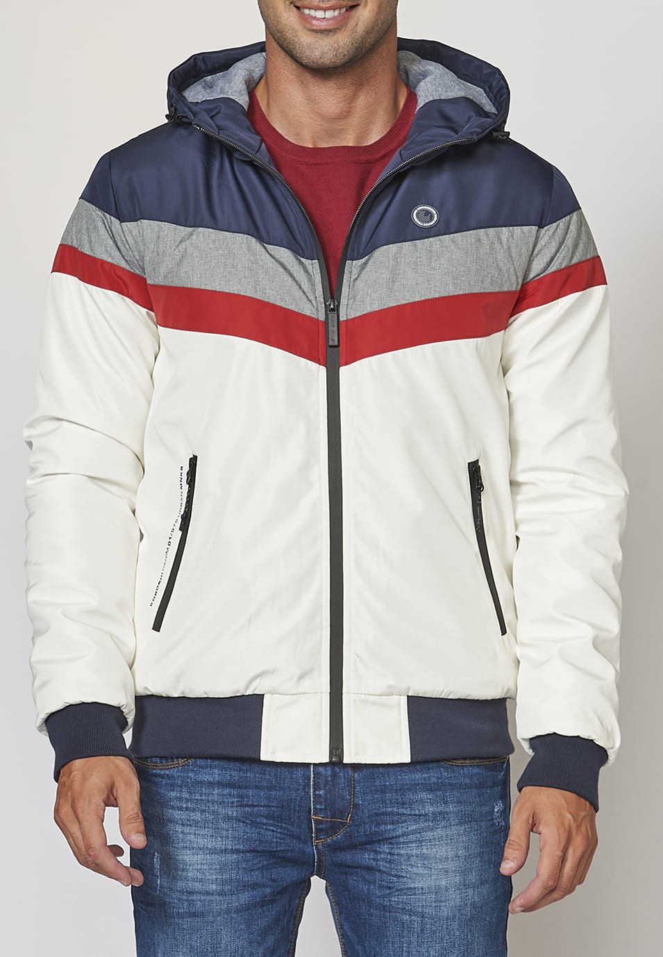 Chaqueta con capucha ajustable con cordón para Hombre