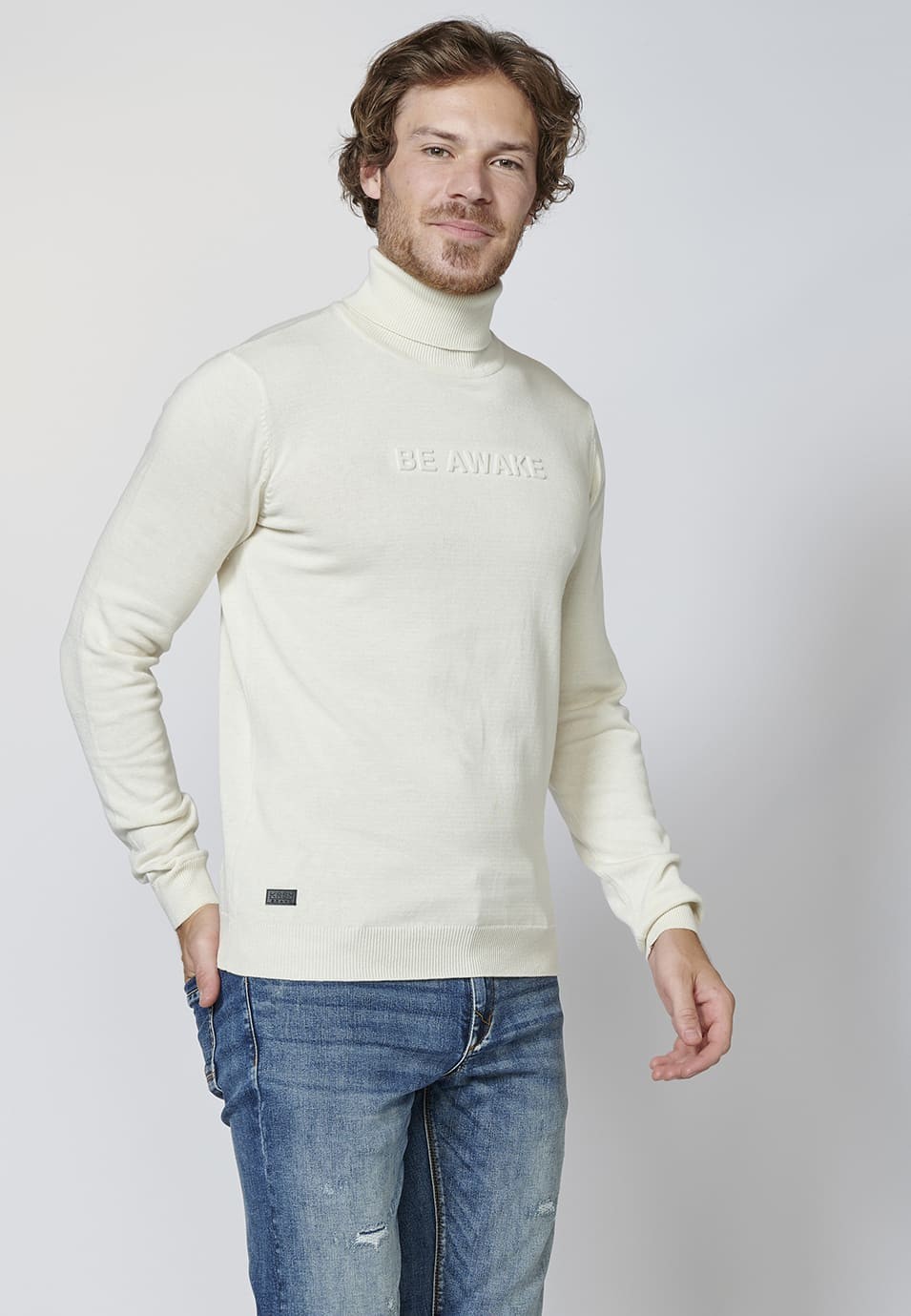 Jersey Algodón de manga larga con cuello alto para Hombre