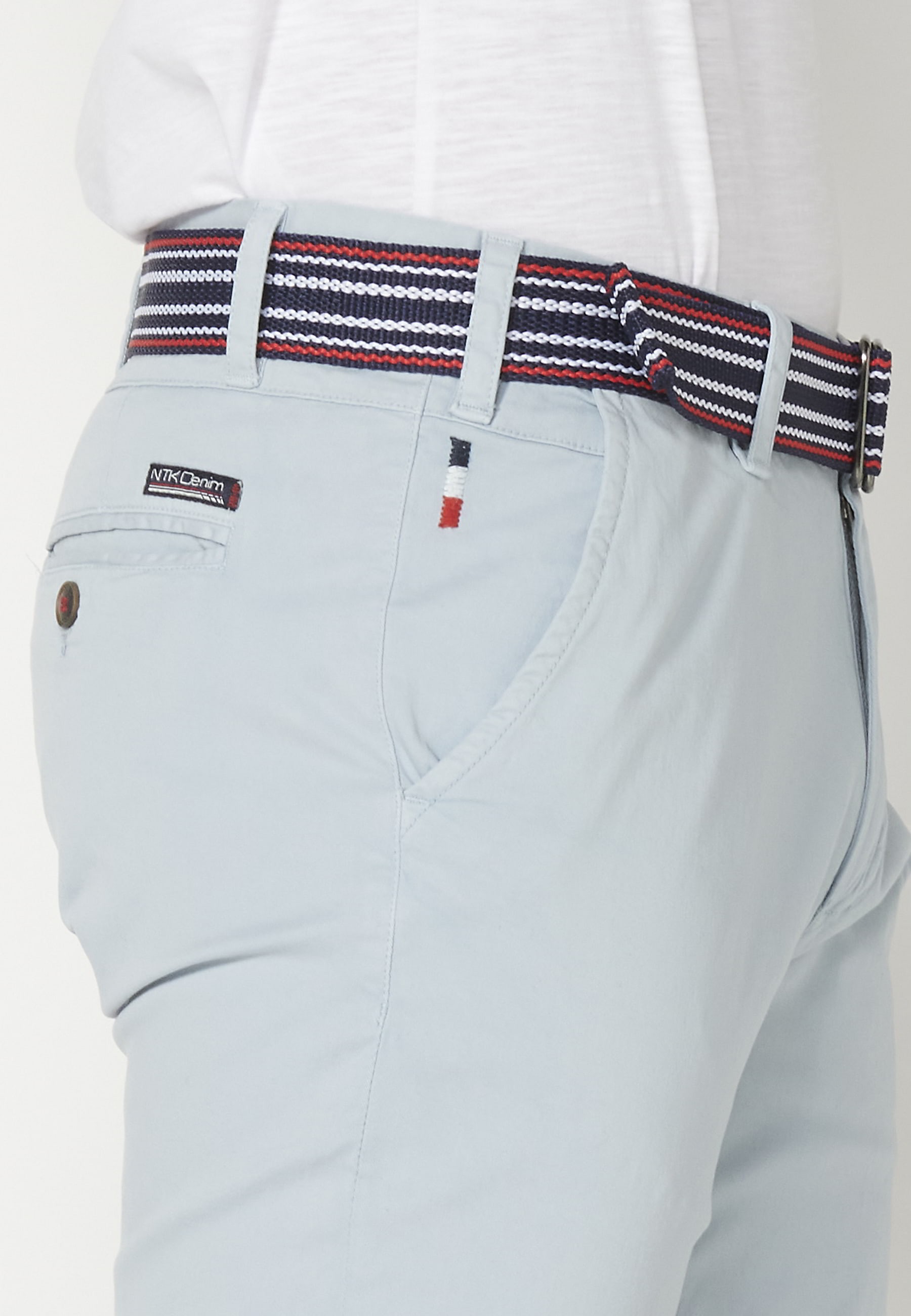 Pantalón corto Bermuda estilo Chino color Azul para Hombre