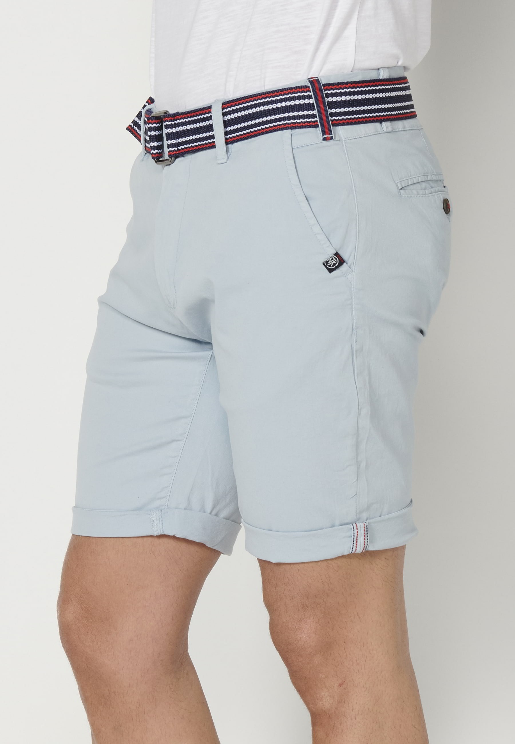 Pantalón corto Bermuda estilo Chino color Azul para Hombre