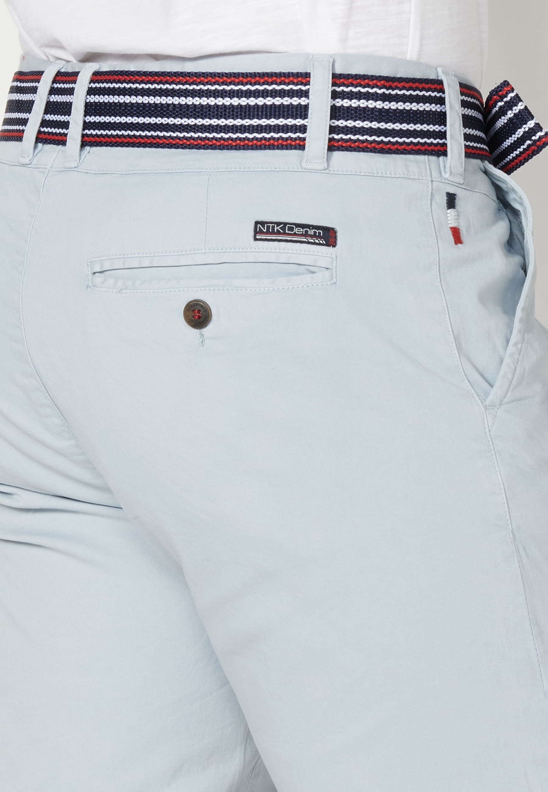 Pantalón corto Bermuda estilo Chino color Azul para Hombre