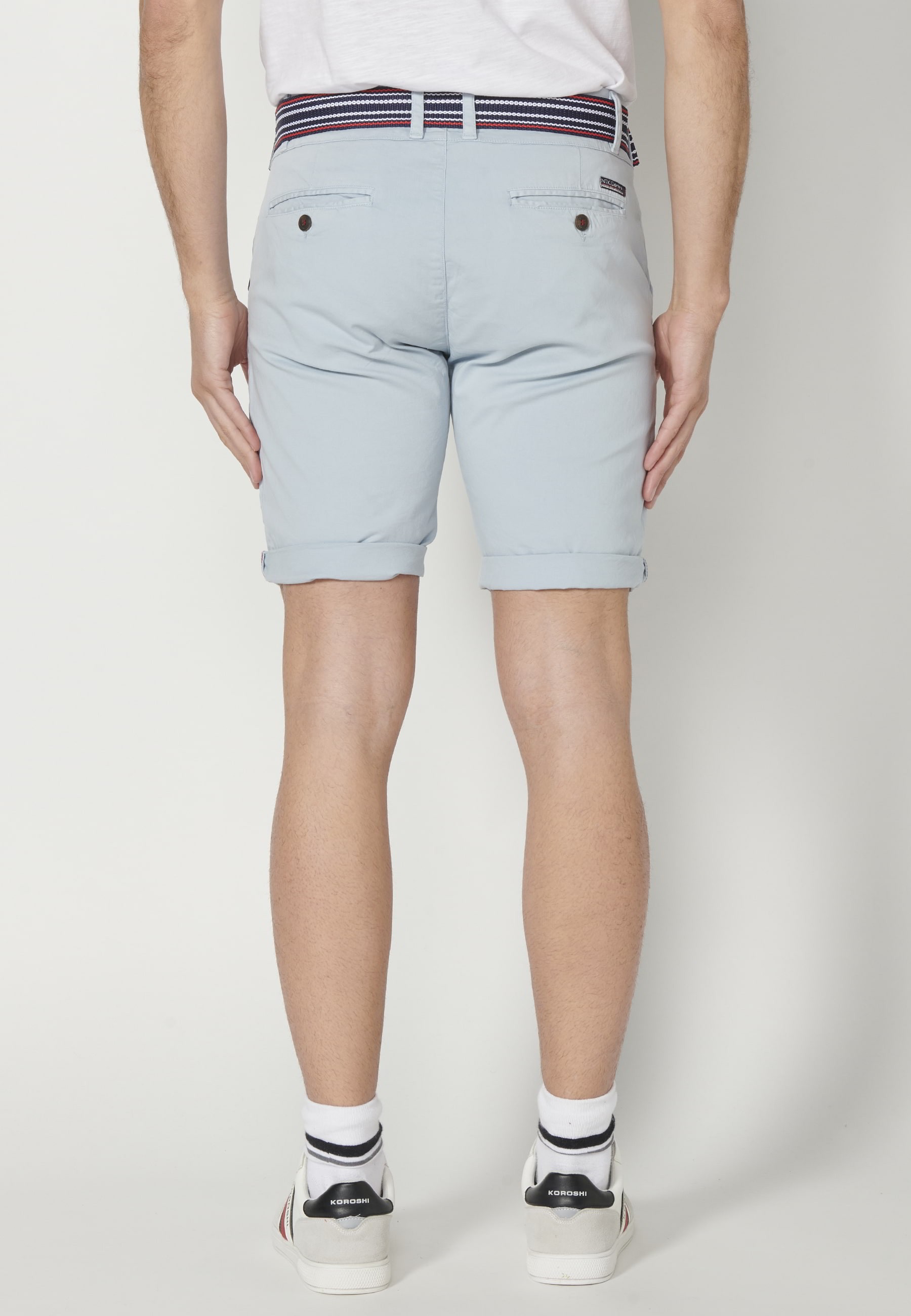 Pantalón corto Bermuda estilo Chino color Azul para Hombre