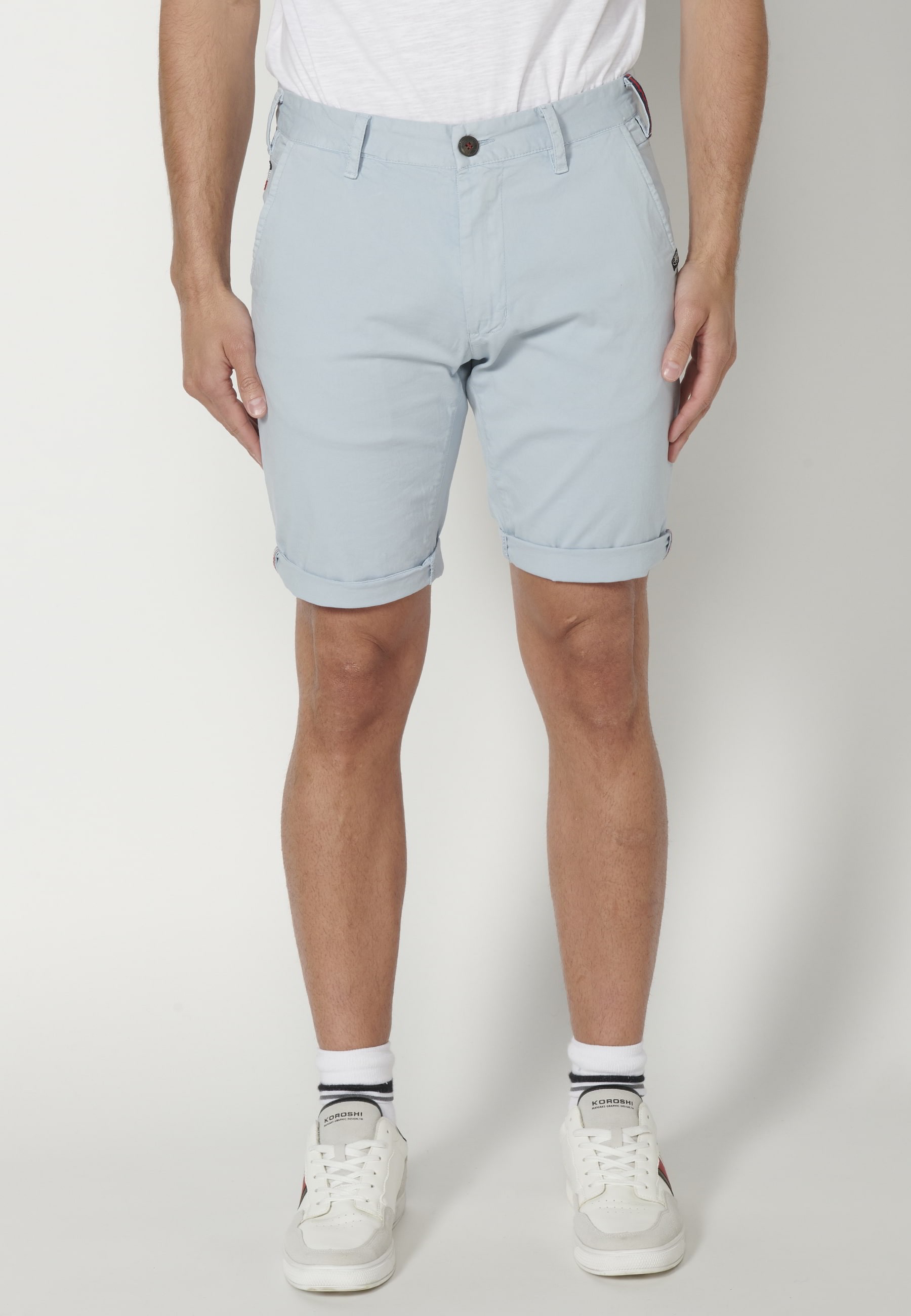 Pantalón corto Bermuda estilo Chino color Azul para Hombre