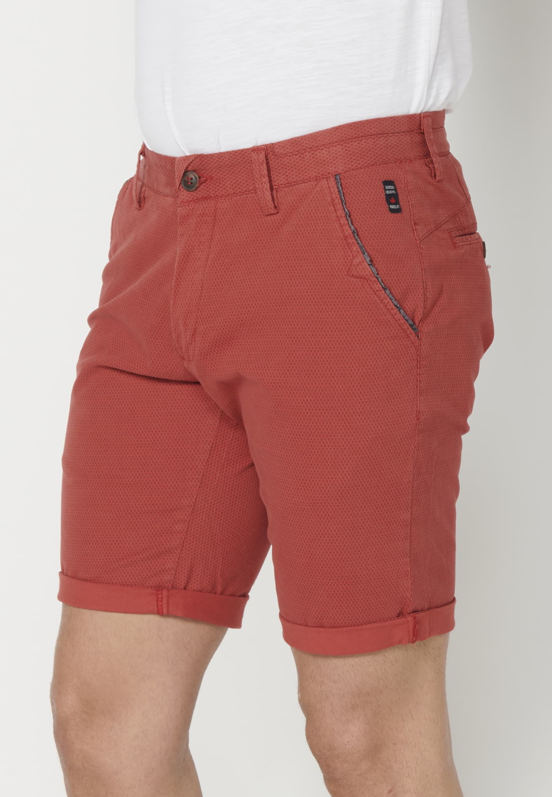 Bermuda style Chini rouge pour Homme