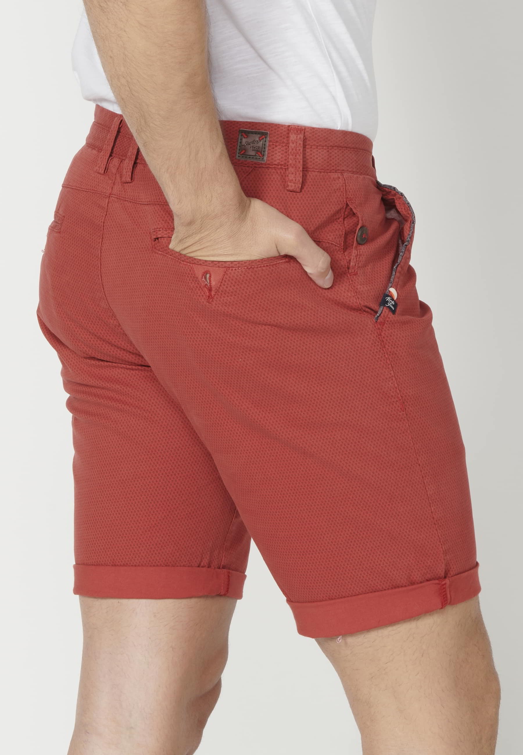 Bermuda style Chini rouge pour Homme