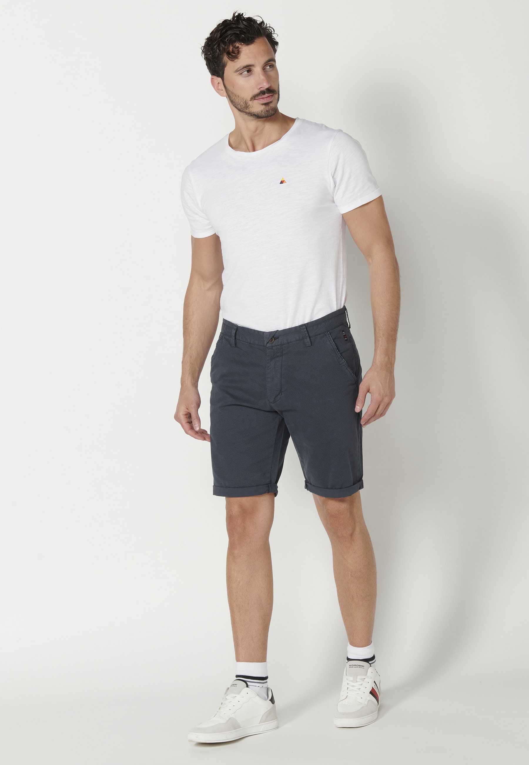 Bermuda style Chini bleu marine pour Homme