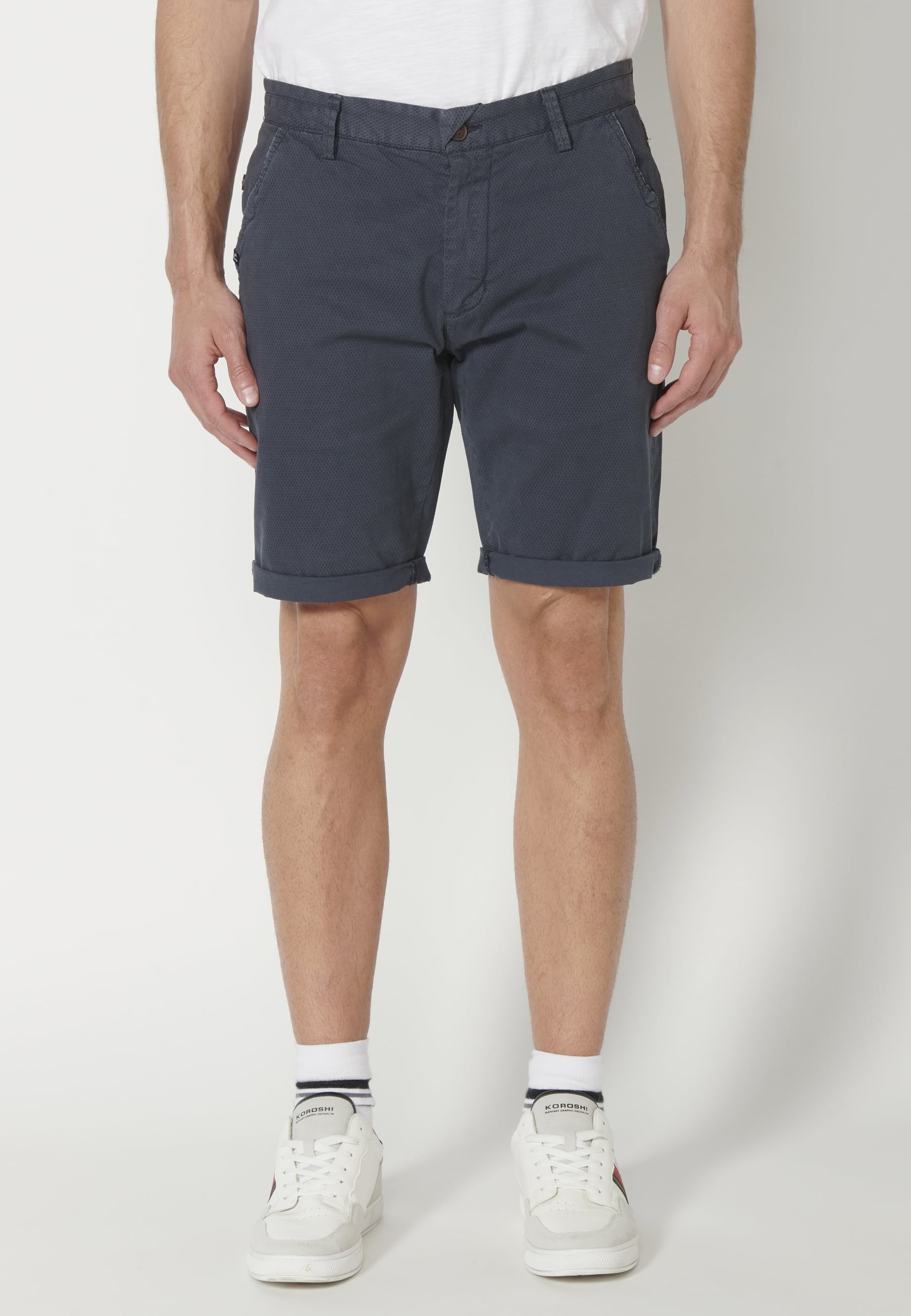 Bermuda style Chini bleu marine pour Homme