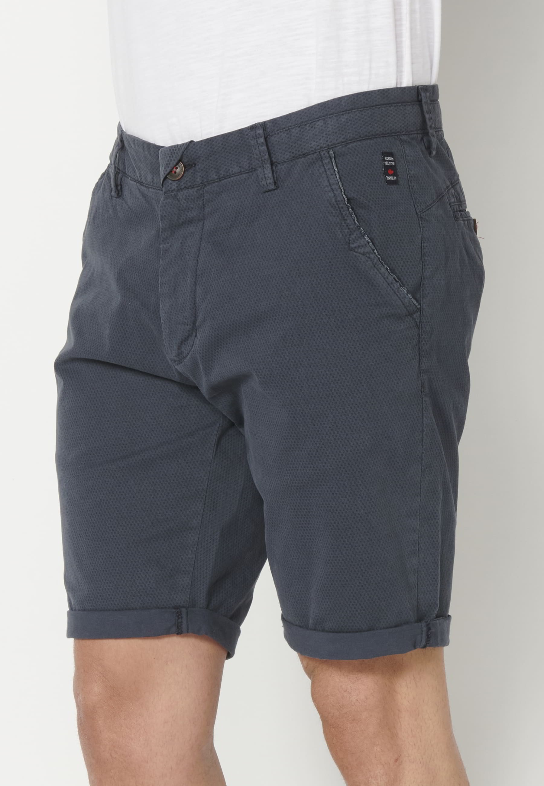 Bermuda style Chini bleu marine pour Homme