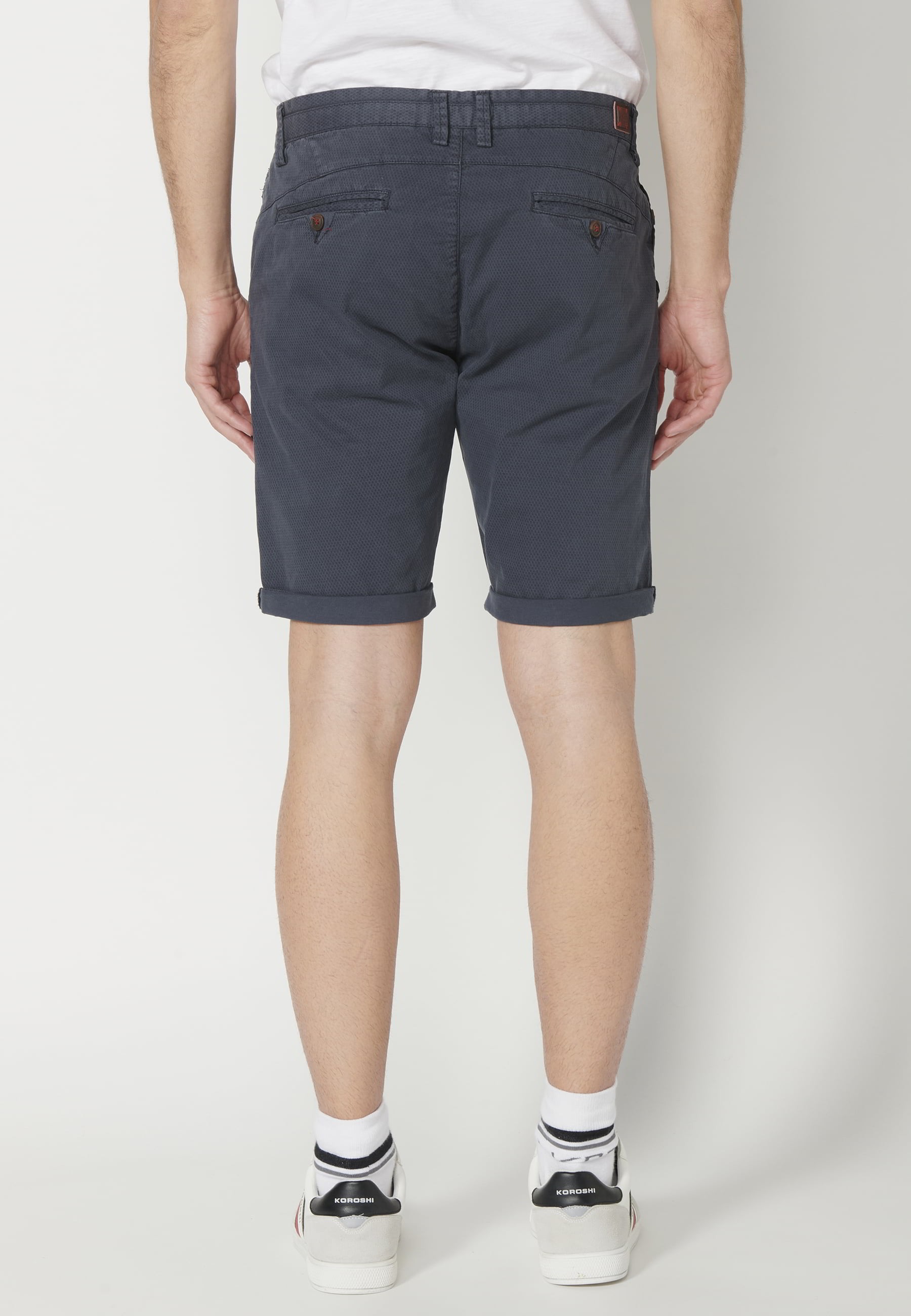 Bermuda style Chini bleu marine pour Homme