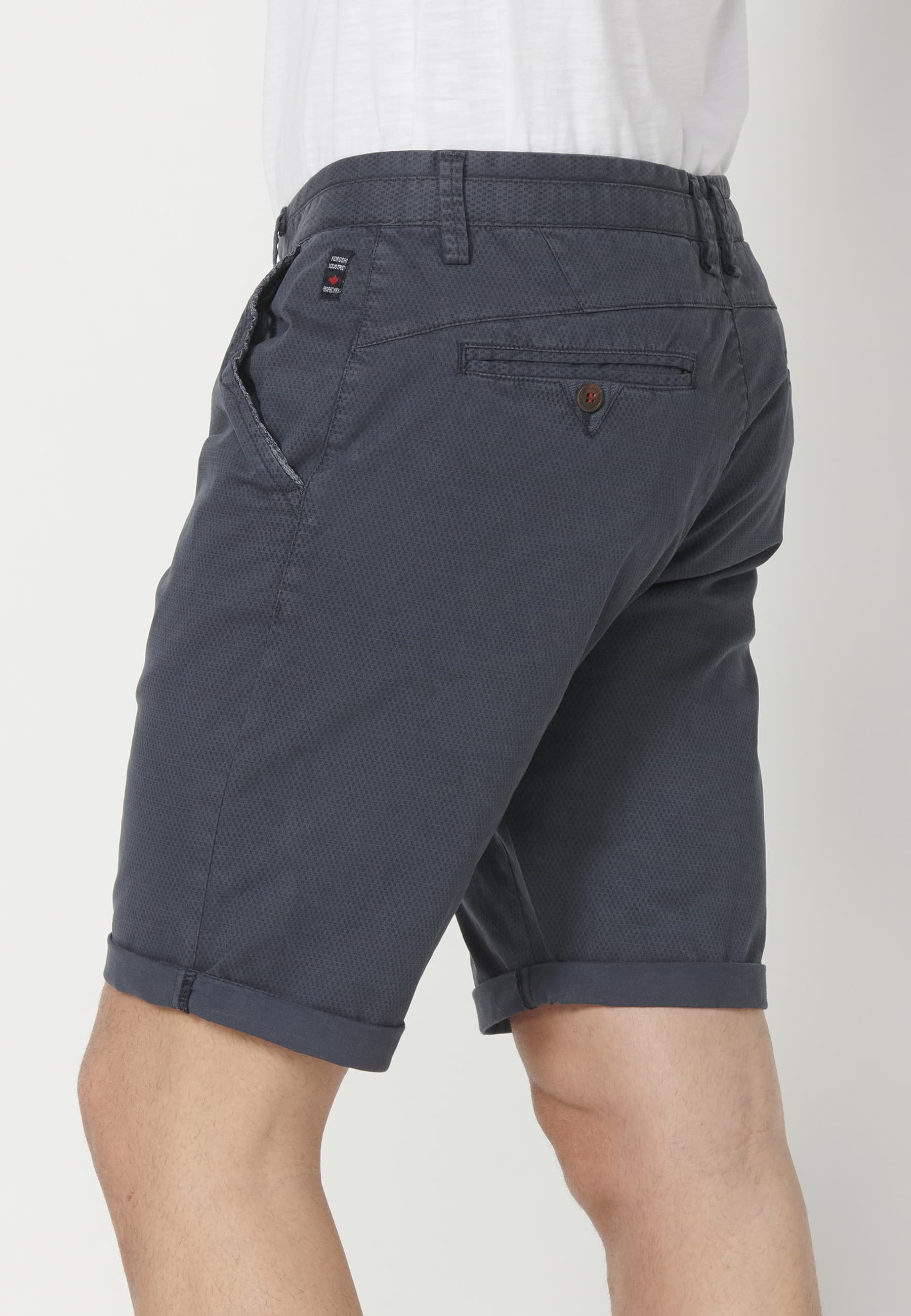 Bermuda style Chini bleu marine pour Homme