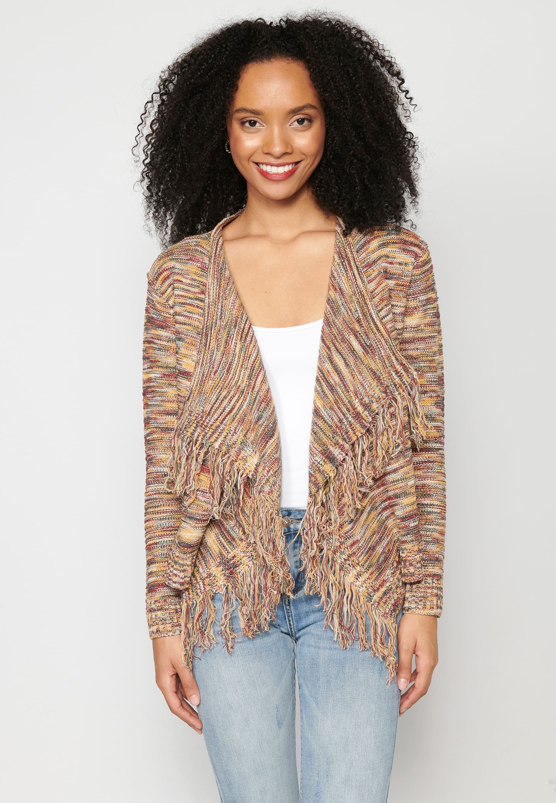 Fringe knit shop jacket