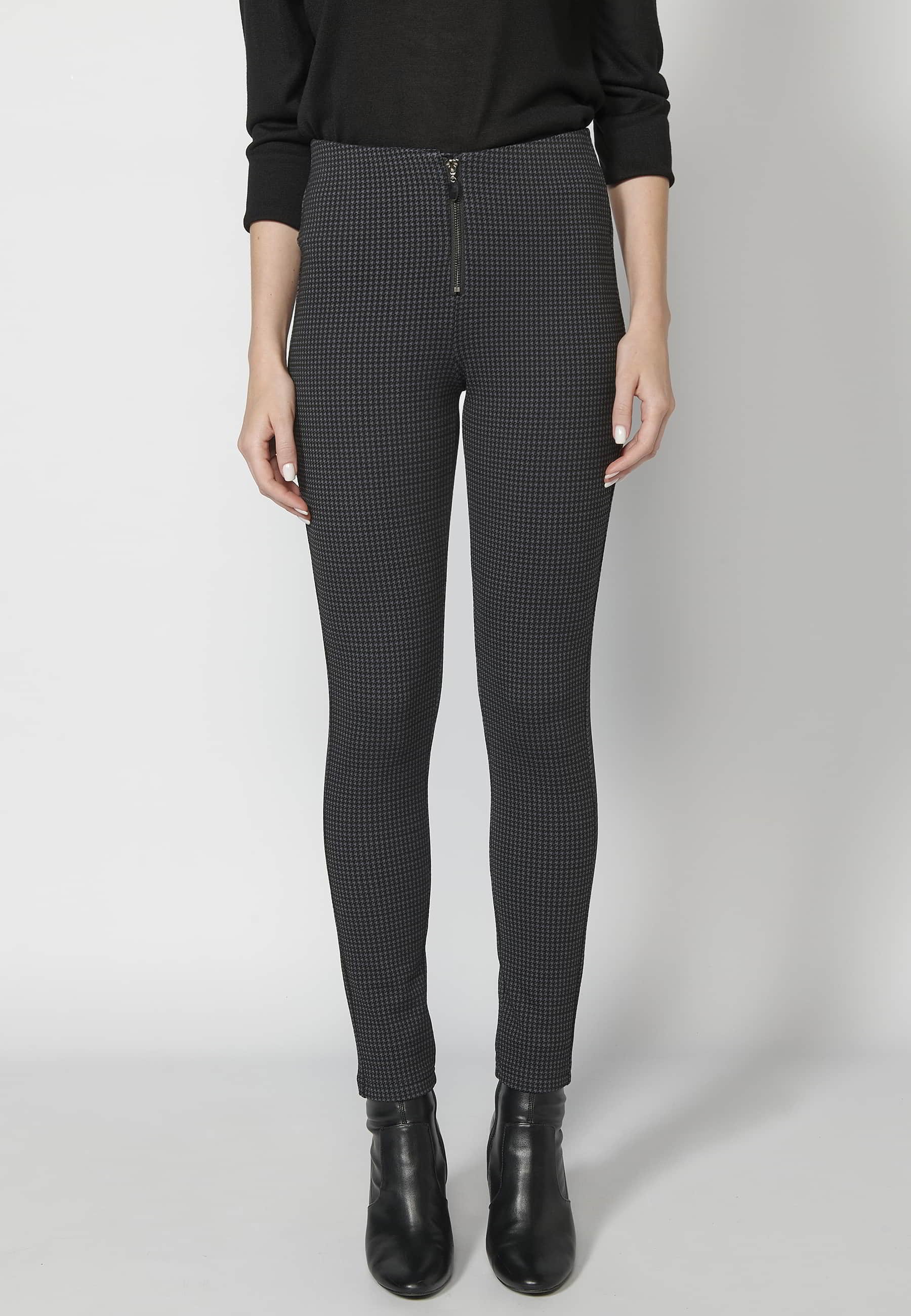 Pantalon long avec imprimé Noir pour Femme 2