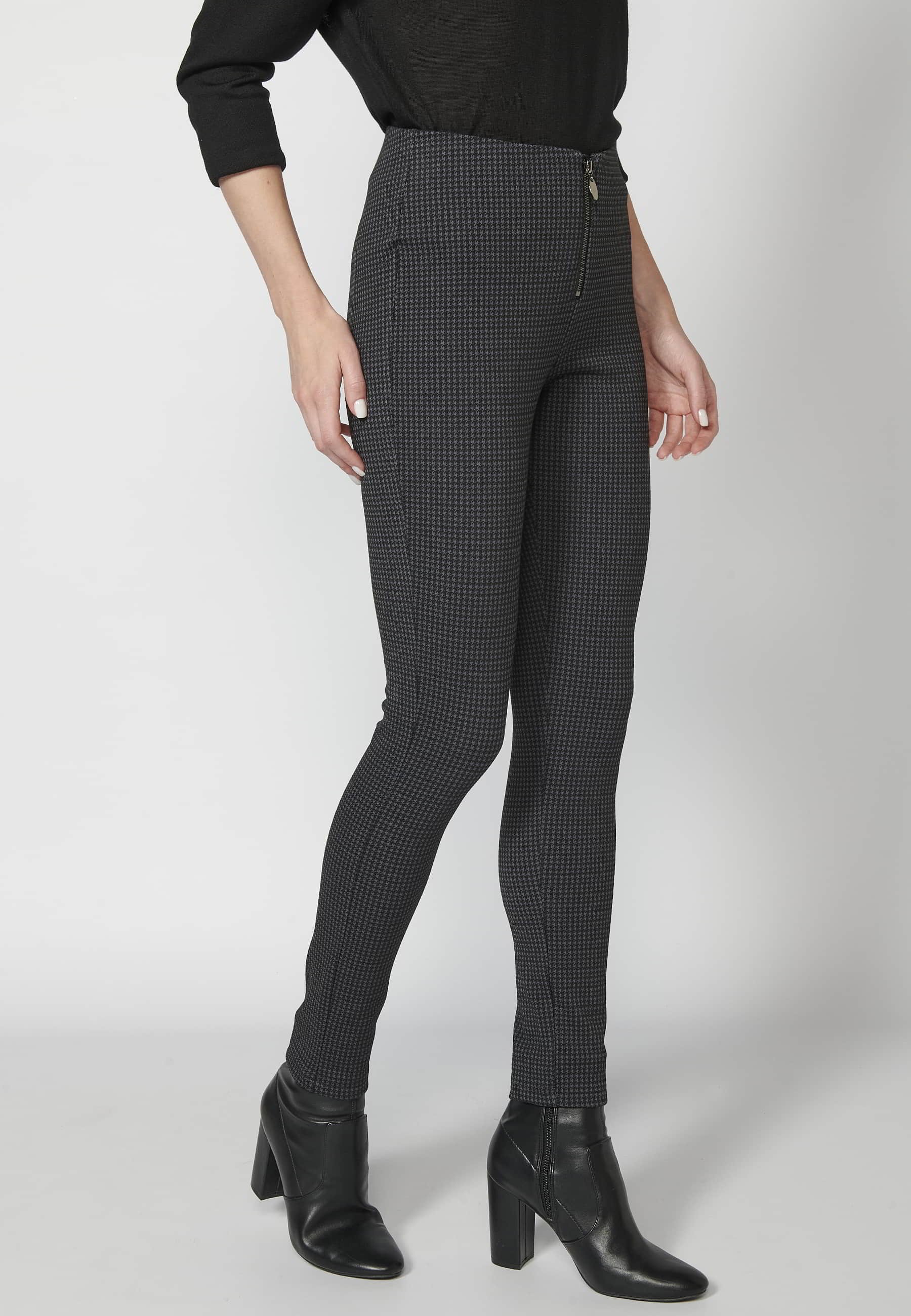 Lange Hose mit schwarzem Aufdruck für Damen 1