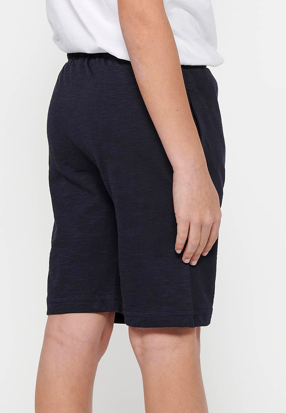 Lot de deux shorts caoutchoutés réglables à taille avec cordon de serrage multicolore pour garçon 4