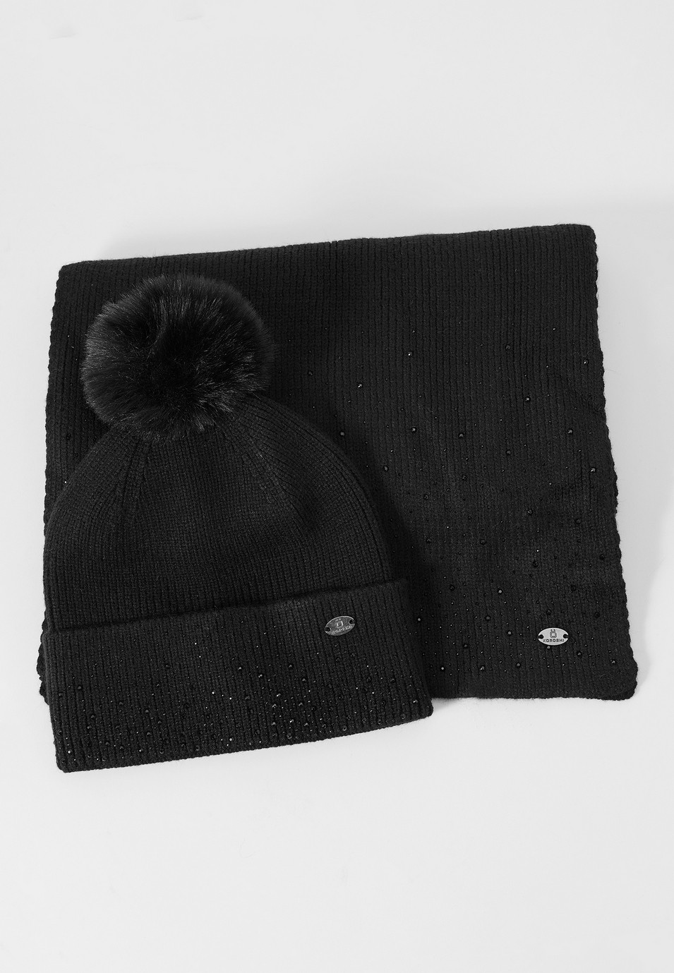 Black Women's Beanie and Scarf