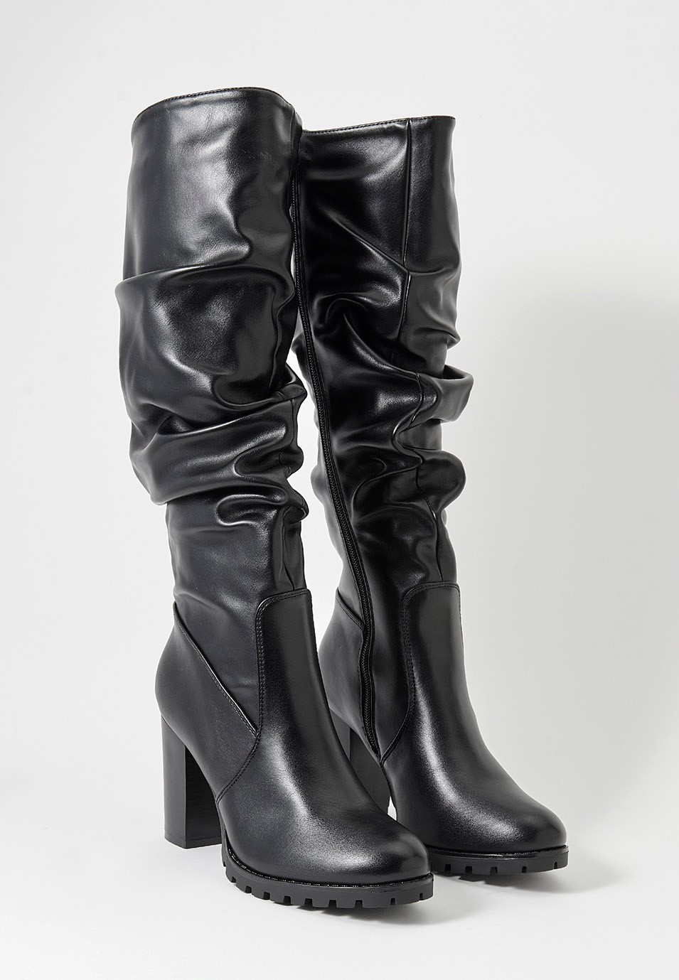 Botte noire à talon pour femme 2