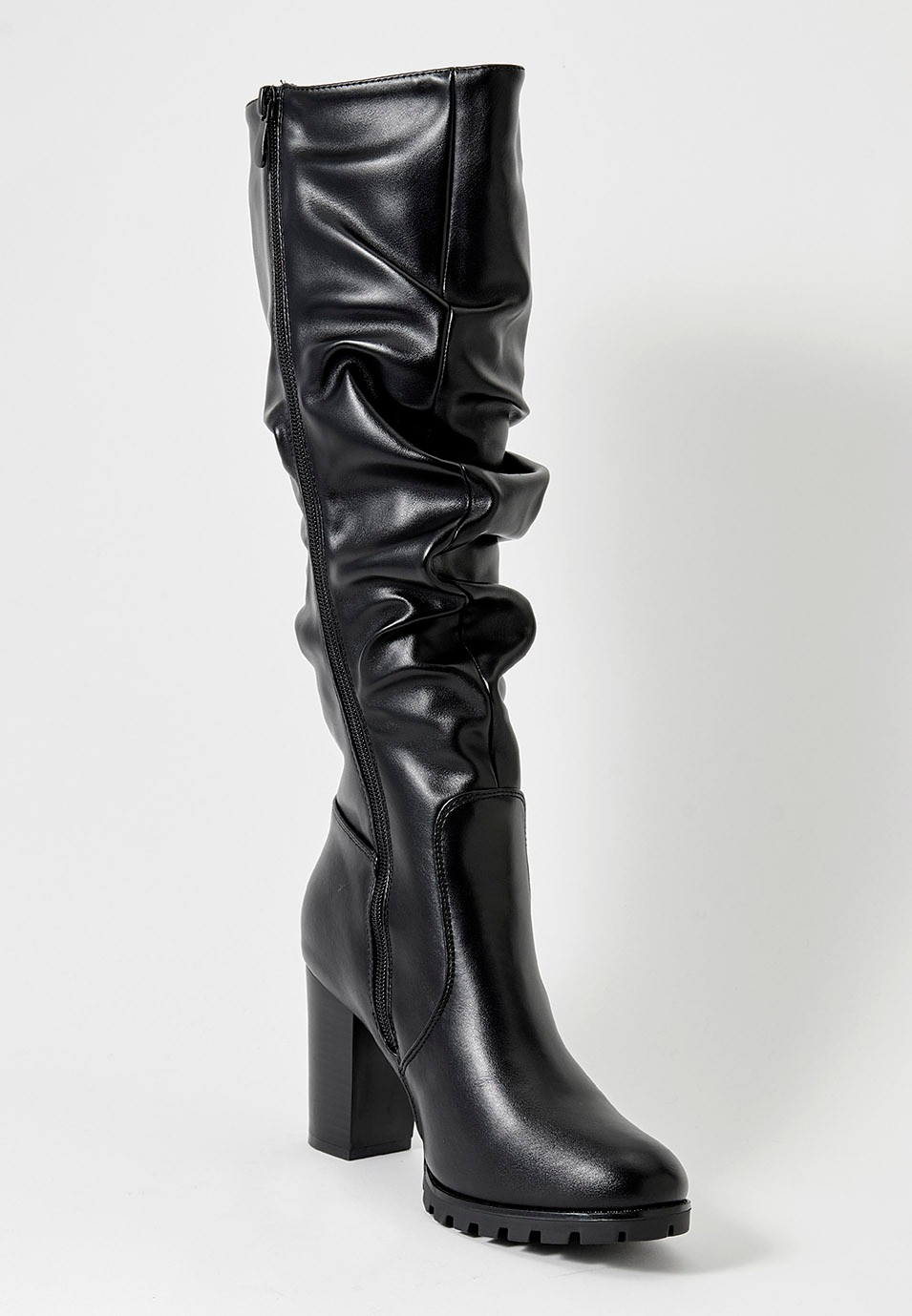 Botte noire à talon pour femme 4