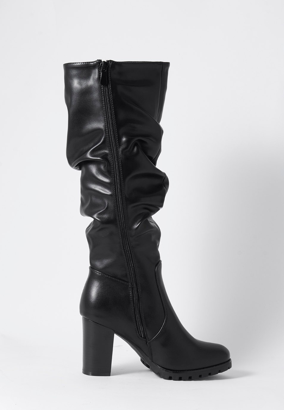 Botte noire à talon pour femme 5