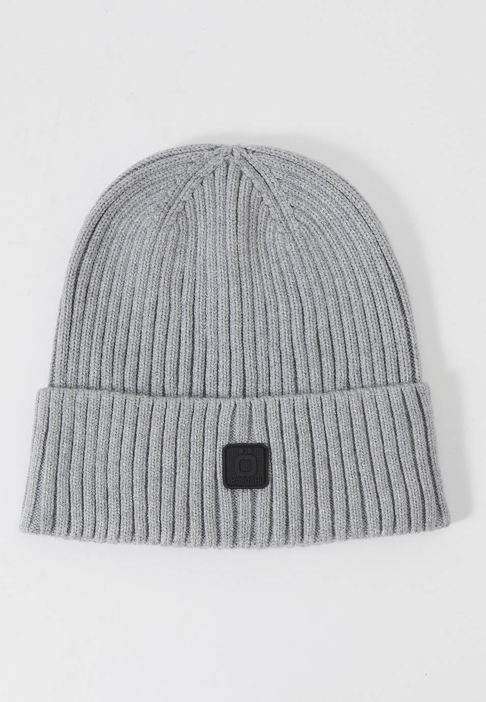 Men's grey knitted beanie 3