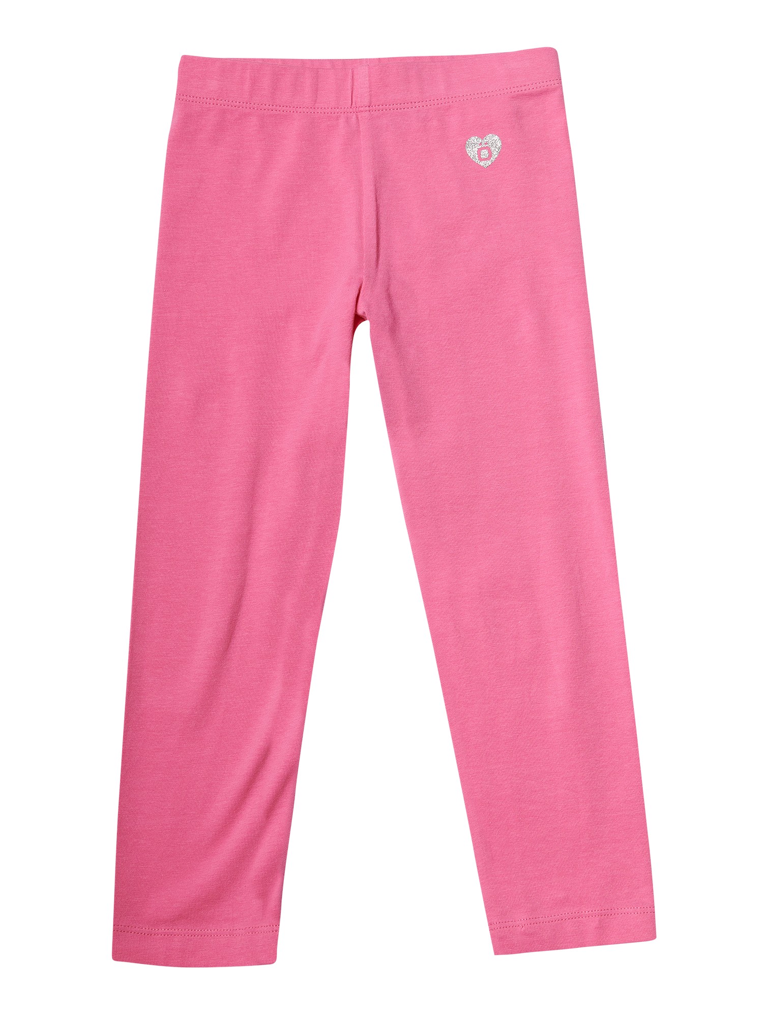 Pink long legging pants with elastic waistband for girls