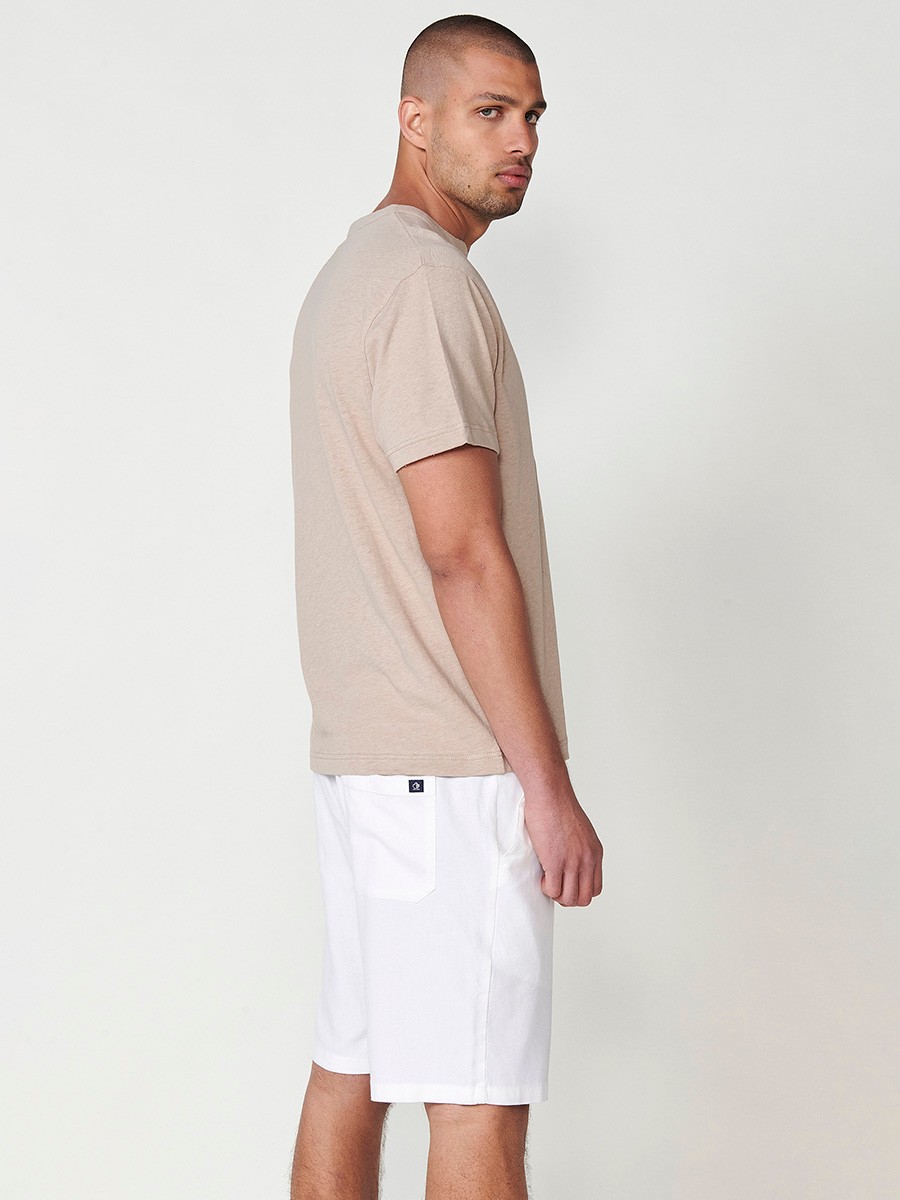 Men's Beige Short Sleeve T-Shirt