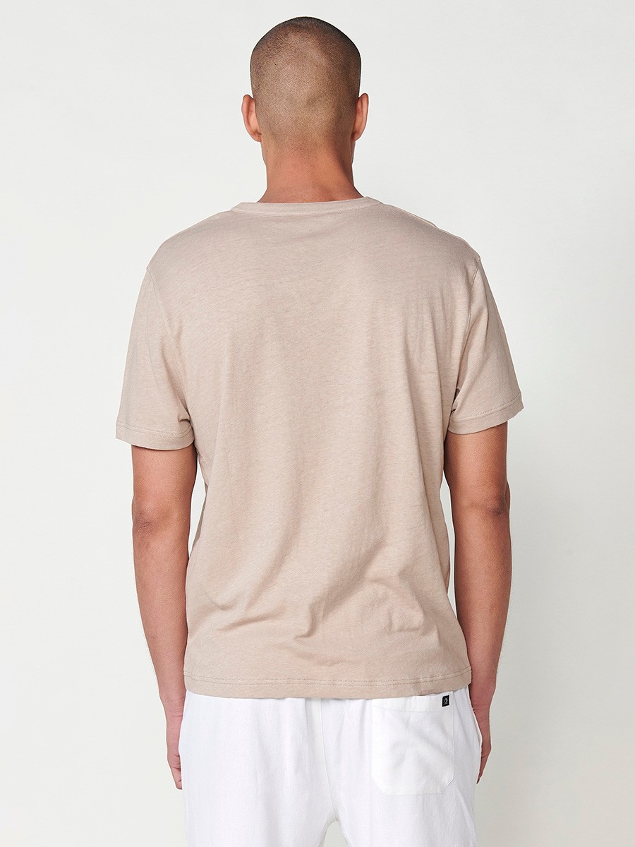 Men's Beige Short Sleeve T-Shirt