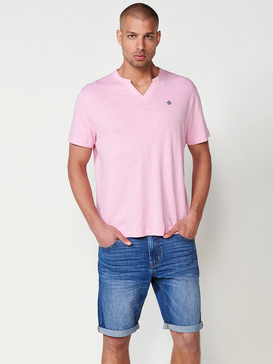 Men's Pink Short Sleeve T-Shirt